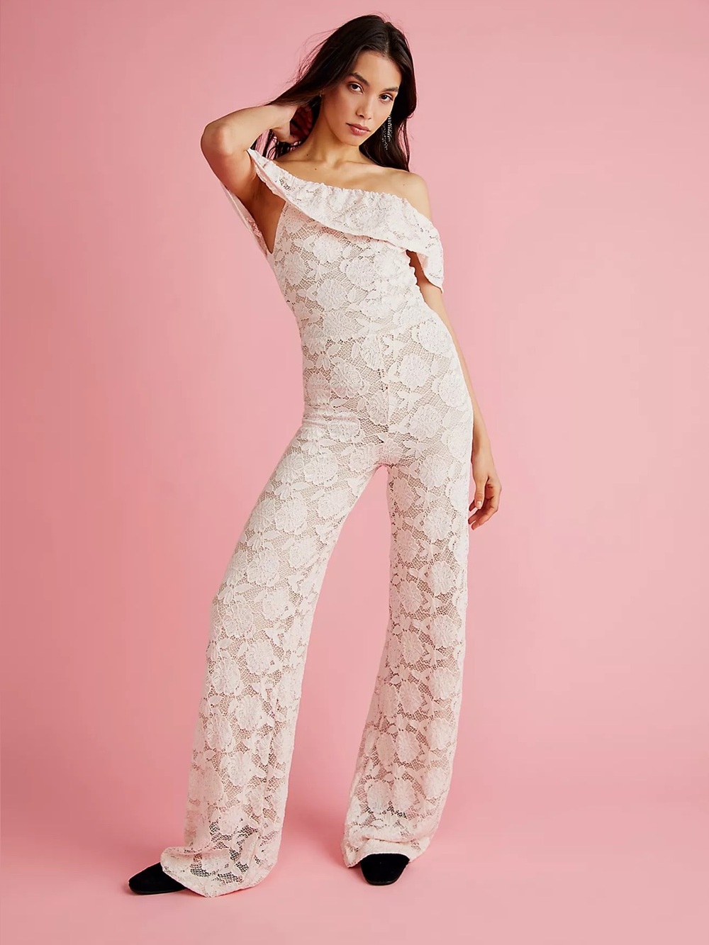 FREE PEOPLE x NIGHTCAP POSITANO LACE JUMPSUIT size L